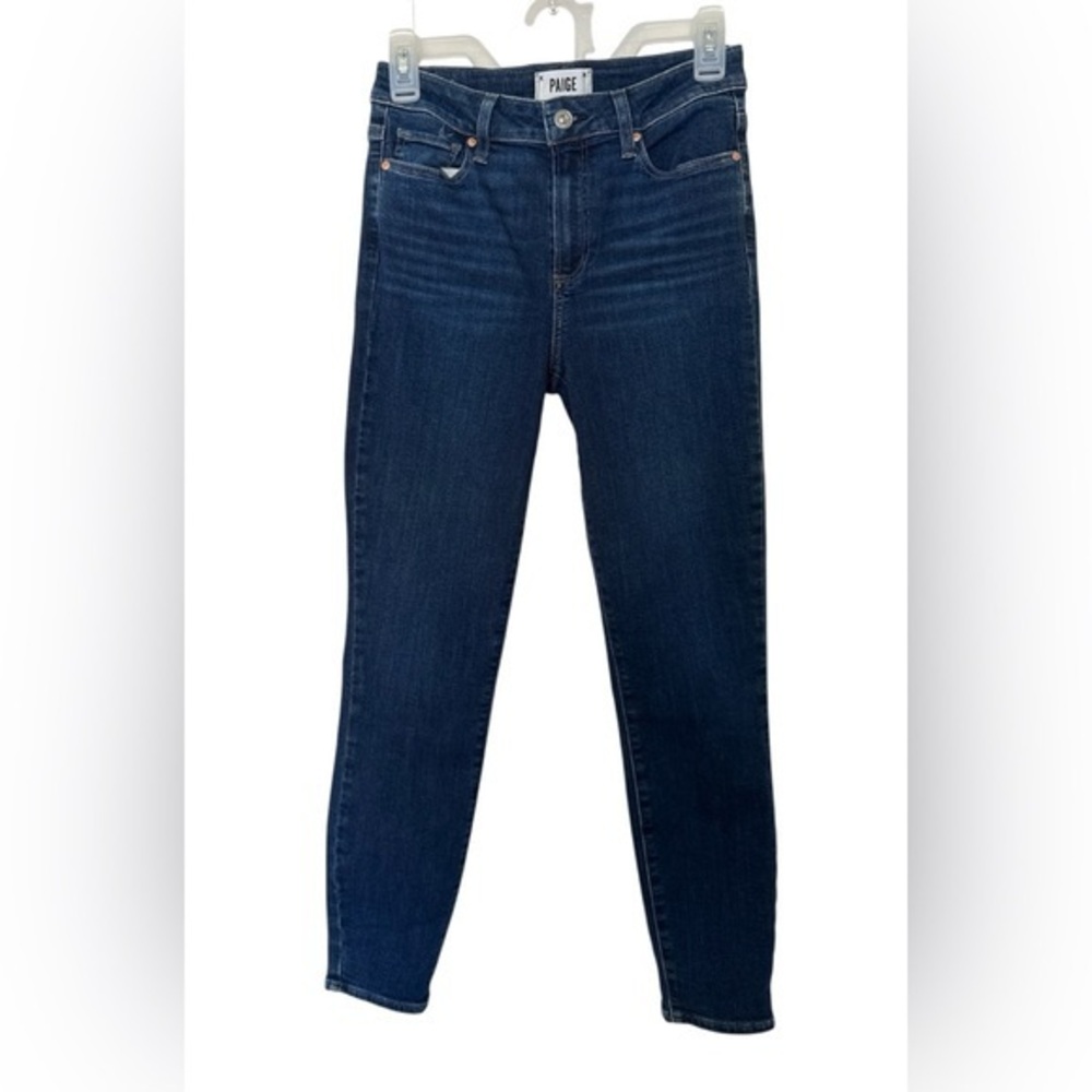 PAIGE Blue Straight Leg Jeans Timeless Design